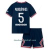 Conjunto (Camiseta+Pantalón Corto) Paris Saint-Germain Marquinhos 5 Primera Equipación 2021/22 - Niño